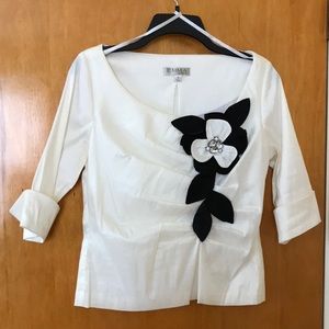 Emma Fashions dressy white top size 10